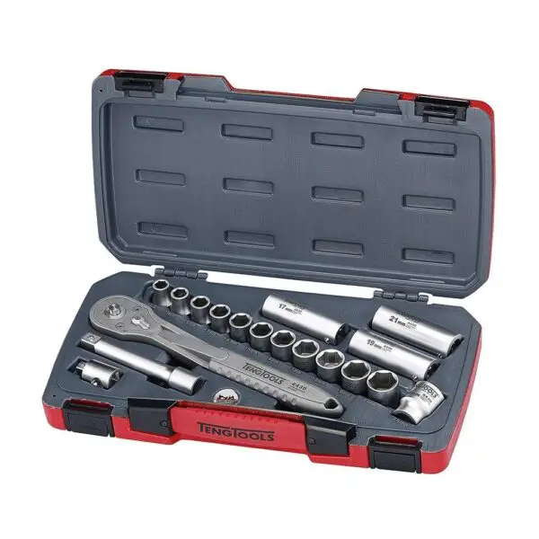 Set Tubulare 1/2" Otel Inoxidabil 18 Piese - Teng Tools - 167510106