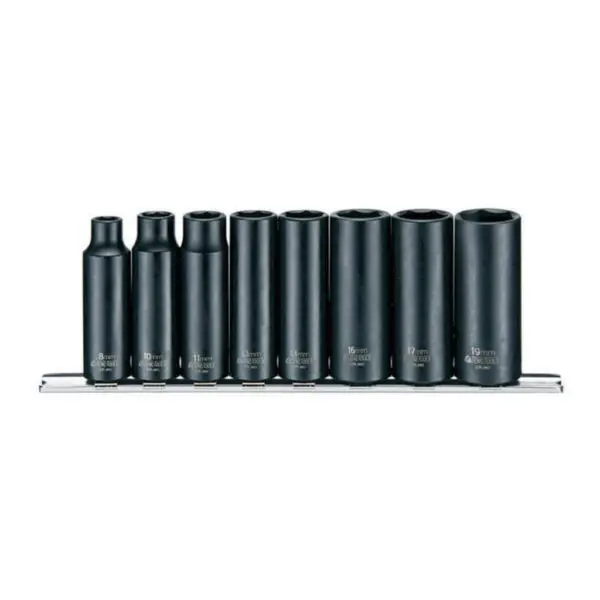 Set Tubulare Impact Lungi 3/8" 8 Piese - Teng Tools - 114960107
