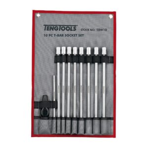 Set Tubulare Lungi 3/8" Bara T 10 Piese - Teng Tools - 178791000